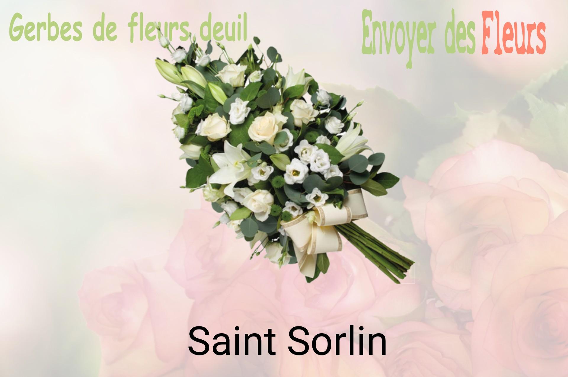 Gerbe de fleurs de deuil livrée à Saint-Sorlin